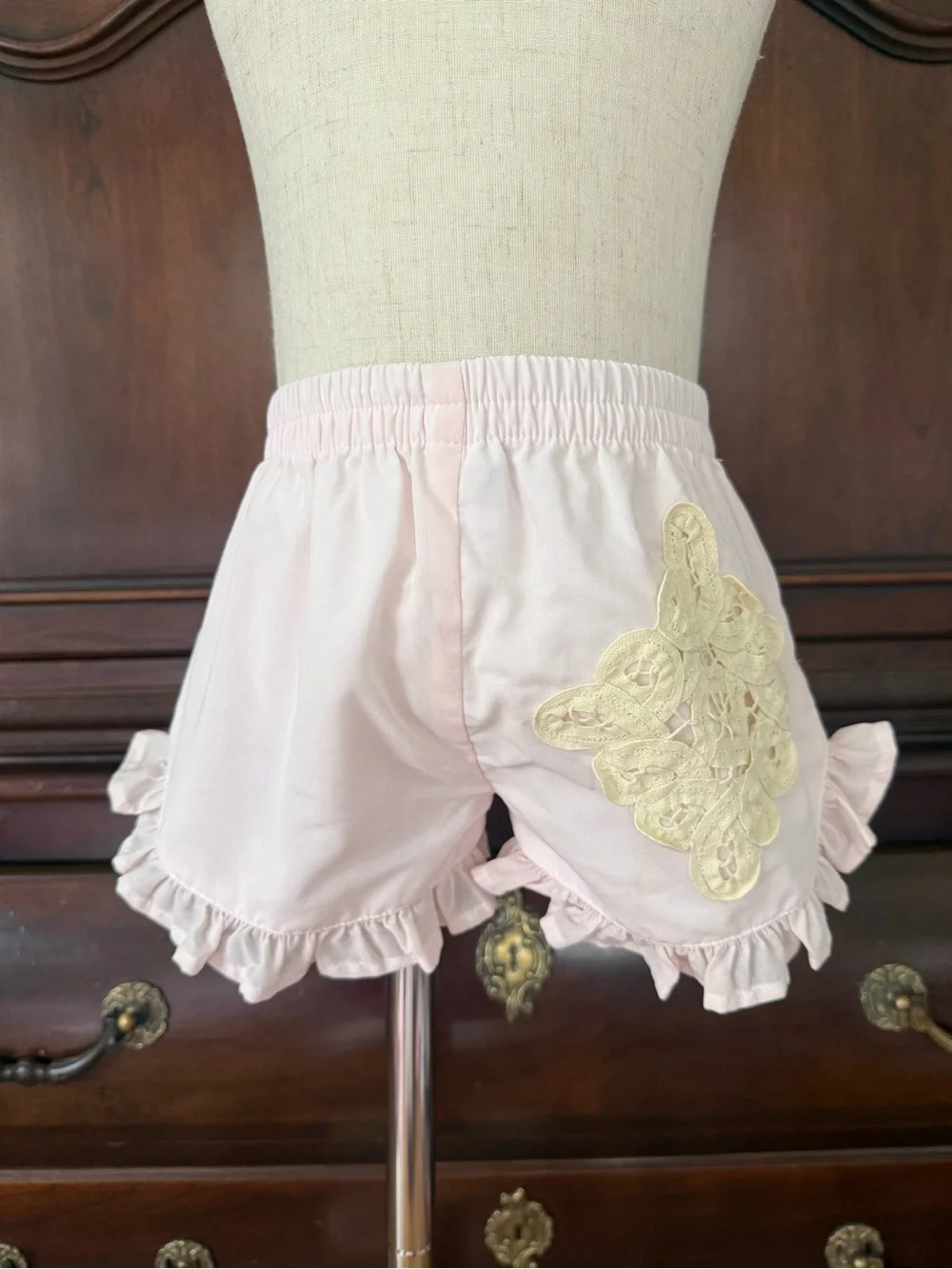 Well Dressed Wolf Daydream Dress Shorties Set 4T Pink Lace Boho